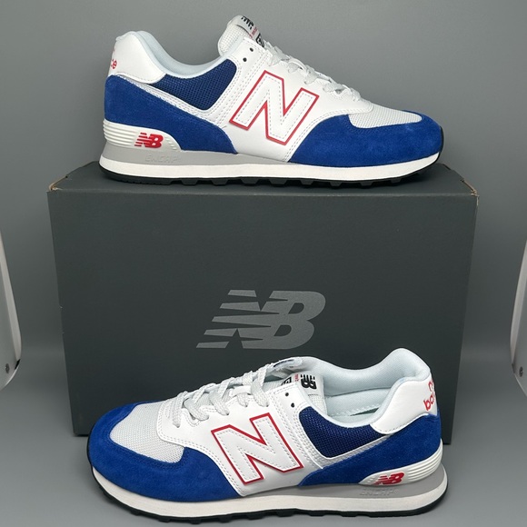 New Balance Other - New Balance 574 Blue White Red Running Shoes U574VN2 Men's Sz 10 Women's Sz 11.5